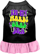 Pet Dog & Cat Screen Printed Dress "In My Mardi Gras Era"
