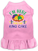 Pet Dog & Cat Screen Printed Dress "I'm Here For The King Cake"