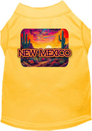 Pet Dog & Cat Screen Printed Shirt for Medium to Large Pets (Sizes 2XL-6XL), "New Mexico Neon Desert"