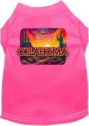 Pet Dog & Cat Screen Printed Shirt for Small to Medium Pets (Sizes XS-XL), "Oklahoma Neon Desert"