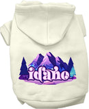 Pet Dog & Cat Screen Printed Hoodie for Small to Medium Pets (Sizes XS-XL), "Idaho Alpine Pawscape"