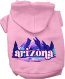 Pet Dog & Cat Screen Printed Hoodie for Small to Medium Pets (Sizes XS-XL), "Arizona Alpine Pawscape"