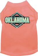 Pet Dog & Cat Screen Printed Shirt for Small to Medium Pets (Sizes XS-XL), "Oklahoma Peach Aztec"