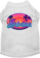 Pet Dog & Cat Screen Printed Shirt for Medium to Large Pets (Sizes 2XL-6XL), "Alabama Classic Beach"