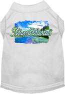 Pet Dog & Cat Screen Printed Shirt for Medium to Large Pets (Sizes 2XL-6XL), "Massachusetts Summer"