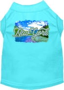 Pet Dog & Cat Screen Printed Shirt for Small to Medium Pets (Sizes XS-XL), "New York Summer"