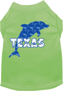 Pet Dog & Cat Screen Printed Shirt for Medium to Large Pets (Sizes 2XL-6XL), "Texas Blue Dolphins"