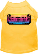 Pet Dog & Cat Screen Printed Shirt for Medium to Large Pets (Sizes 2XL-6XL), "Florida Beach Shades"