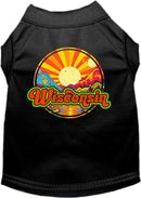 Pet Dog & Cat Screen Printed Shirt for Small to Medium Pets (Sizes XS-XL), "Wisconsin Mellow Mountain"