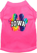 Pet Dog & Cat Screen Printed Shirt for Medium to Large Pets (Sizes 2XL-6XL), "Iowa Bright Tie Dye"