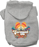 Pet Dog & Cat Screen Printed Hoodie for Small to Medium Pets (Sizes XS-XL), "Vermont Groovy Summit"