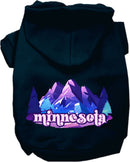 Pet Dog & Cat Screen Printed Hoodie for Small to Medium Pets (Sizes XS-XL), "Minnesota Alpine Pawscape"