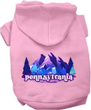 Pet Dog & Cat Screen Printed Hoodie for Small to Medium Pets (Sizes XS-XL), "Pennsylvania Alpine Pawscape"