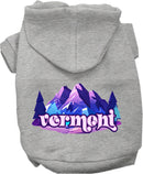 Pet Dog & Cat Screen Printed Hoodie for Medium to Large Pets (Sizes 2XL-6XL), "Vermont Alpine Pawscape"