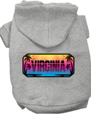 Pet Dog & Cat Screen Printed Hoodie for Medium to Large Pets (Sizes 2XL-6XL), "Virginia Beach Shades"