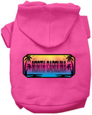 Pet Dog & Cat Screen Printed Hoodie for Medium to Large Pets (Sizes 2XL-6XL), "North Carolina Beach Shades"