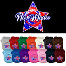 Pet Dog & Cat Screen Printed Hoodie for Medium to Large Pets (Sizes 2XL-6XL), "New Mexico Patriotic Tie Dye"