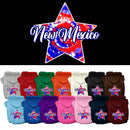 Pet Dog & Cat Screen Printed Hoodie for Small to Medium Pets (Sizes XS-XL), "New Mexico Patriotic Tie Dye"