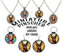 Miniature Pinscher Jewelry - Stained Glass Style Necklaces, Earrings and more!