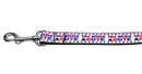 Pet Dog & Cat Nylon Collar or Leash, "Red, White and Cute"