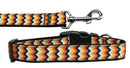 Halloween Pet Dog & Cat Nylon Collar or Leash, "Pumpkin Chevrons"