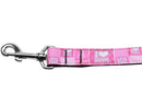 Pet Dog & Cat Nylon Collar or Leash, "I Heart Pink"
