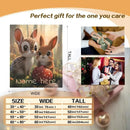 Personalized Bunny & Deer Snuggle Blanket: Soft Flannel Fleece Throw, Name Gift