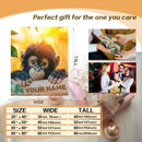 Personalized Baby Chimpanzee Blanket: Jungle Nursery Throw, Super Soft Name Gift