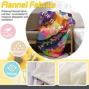 Customizable Sloth Blanket: Tropical Floral Art Flannel Throw