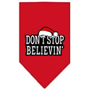 Christmas Pet and Dog Bandana Screen Printed, "Don't Stop Believin'"
