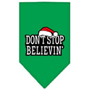 Christmas Pet and Dog Bandana Screen Printed, "Don't Stop Believin'"