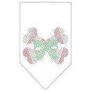 Christmas Pet and Dog Bandana Rhinestone, "Candy Cane Crossbones"