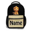 Personalized Lion Kids School Set: Backpack, Lunch Tote & Pen Pouch, Name Gift