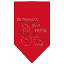 Christmas Pet and Dog Bandana Rhinestone, "Snowman's Best Friend"
