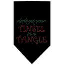 Christmas Pet and Dog Bandana Rhinestone, "Don't Get Your Tinsel In A Tangle"