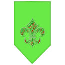 Christmas Pet and Dog Bandana Rhinestone, "Christmas Fleur De Lis"