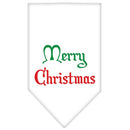 Christmas Pet and Dog Bandana Screen Printed, "Merry Christmas"