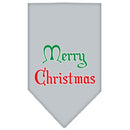 Christmas Pet and Dog Bandana Screen Printed, "Merry Christmas"