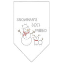 Christmas Pet and Dog Bandana Rhinestone, "Snowman's Best Friend"