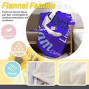 Add your Name & Letter - Personalized Vivid Blue Name Blanket β Custom Flannel Fleece Throw