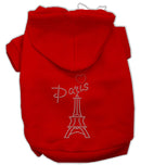 Pet, Dog & Cat Hoodie Rhinestone, "Paris"