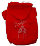 Pet, Dog & Cat Hoodie Rhinestone, "London"
