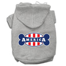 Pet, Dog & Cat Hoodie Screen Printed, "Bonely In America"