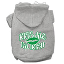 Pet Dog & Cat Hoodie Screen Printed, "Kiss Me I'm Irish"