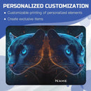 Personalized Panther Passport Holder | Custom Name | Celestial Black Panther Cosmic Sparks PU Leather Travel Cover Gift