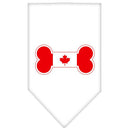Pet and Dog Bandana Screen Printed, "Bone Shaped Canadian Flag"