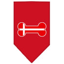 Pet and Dog Bandana Screen Printed, "Bone Shaped Denmark Flag"