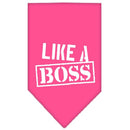 Pet and Dog Bandana Screen Printed, "Like A Boss"