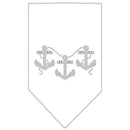 Pet and Dog Bandana Rhinestone, "Anchors"