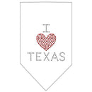 Pet and Dog Bandana Rhinestone, "I Heart Texas"